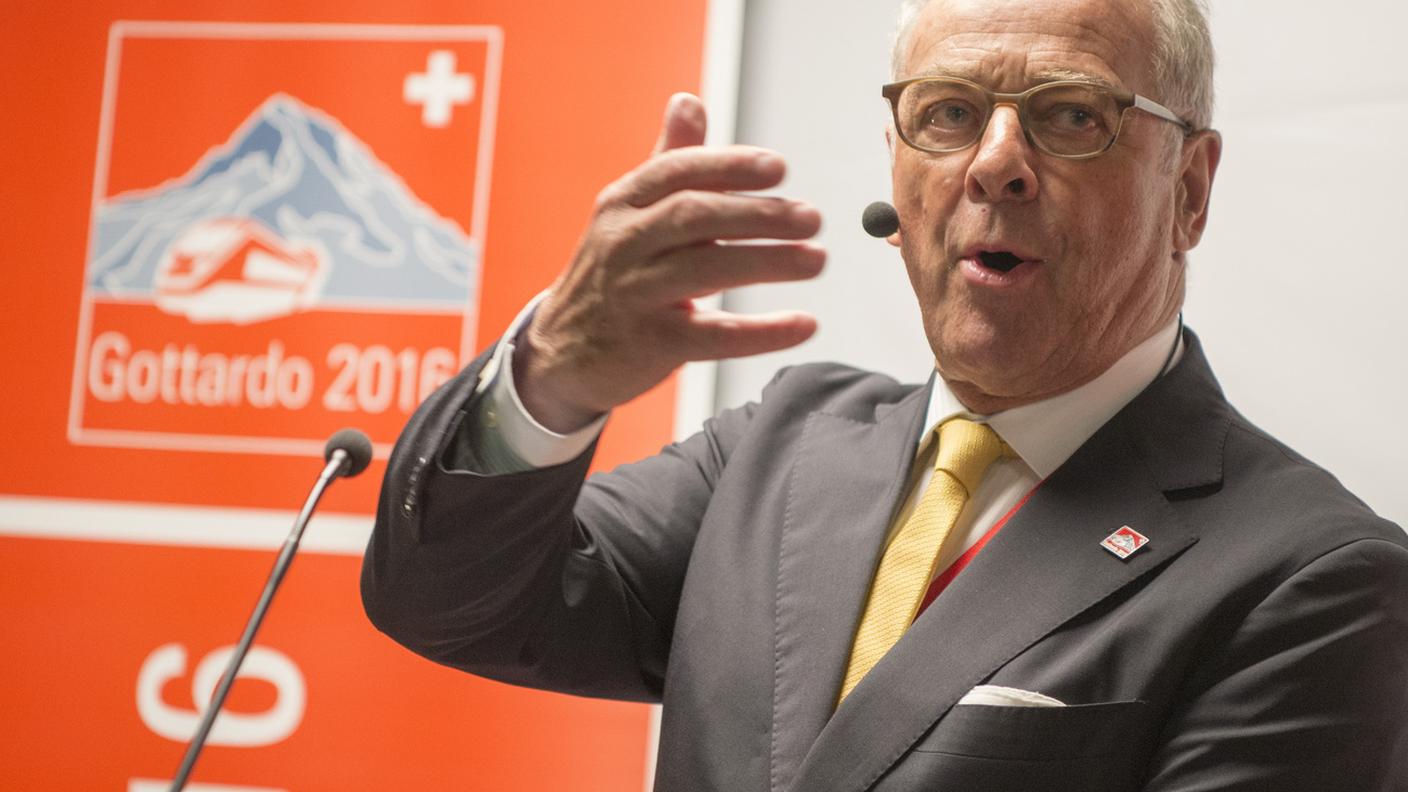 Ogi, a inizio giugno del 2016, in occasione dell'inaugurazione della nuova galleria di base del San Gottardo
