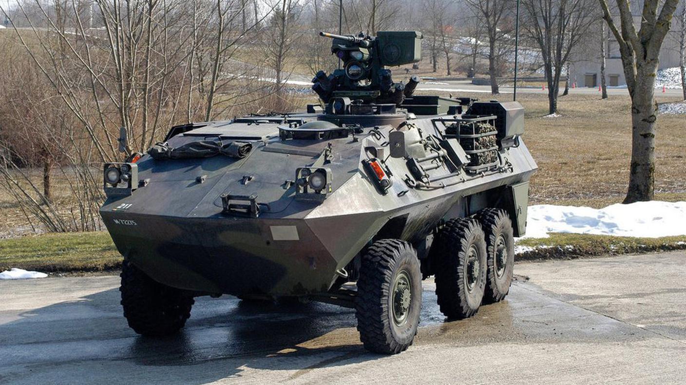 Un veicolo Piranha, in dotazione all'esercito svizzero