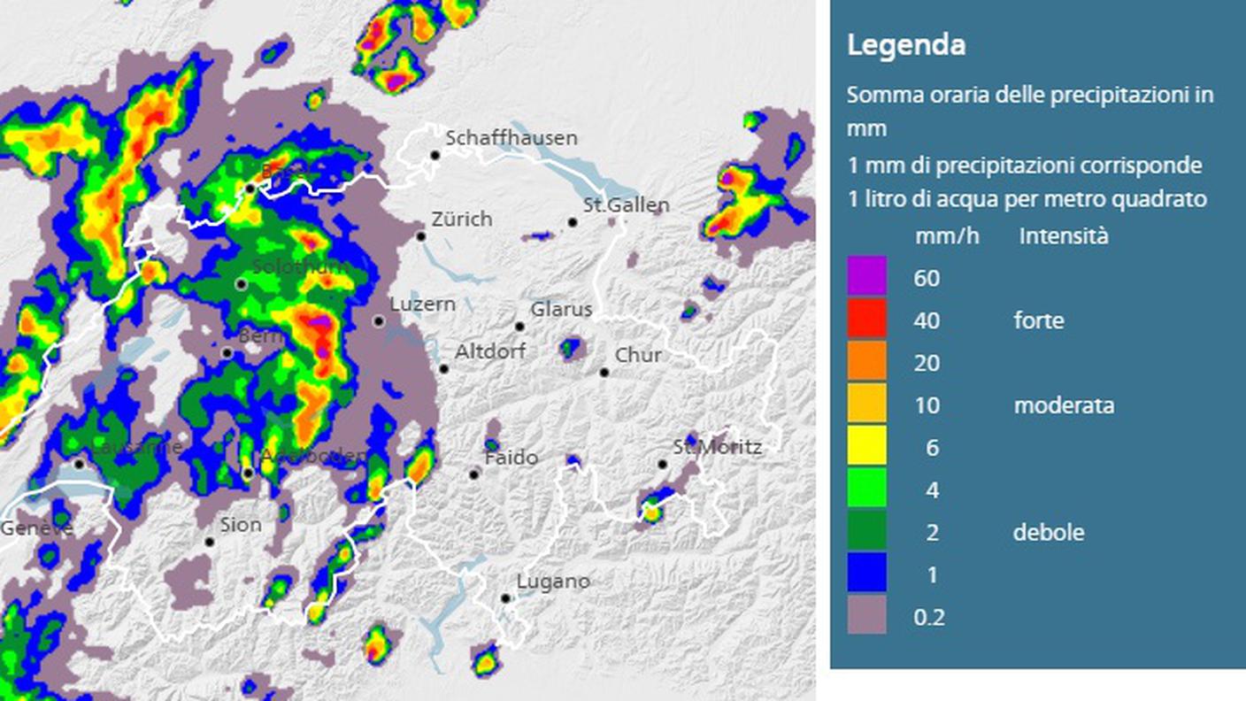 Le regioni maggiormente colpite dal maltempo (clicca sull'immagine per ingrandirla)
