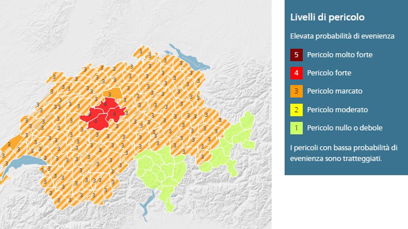 Diramato un allerta di grado 4 "forte"