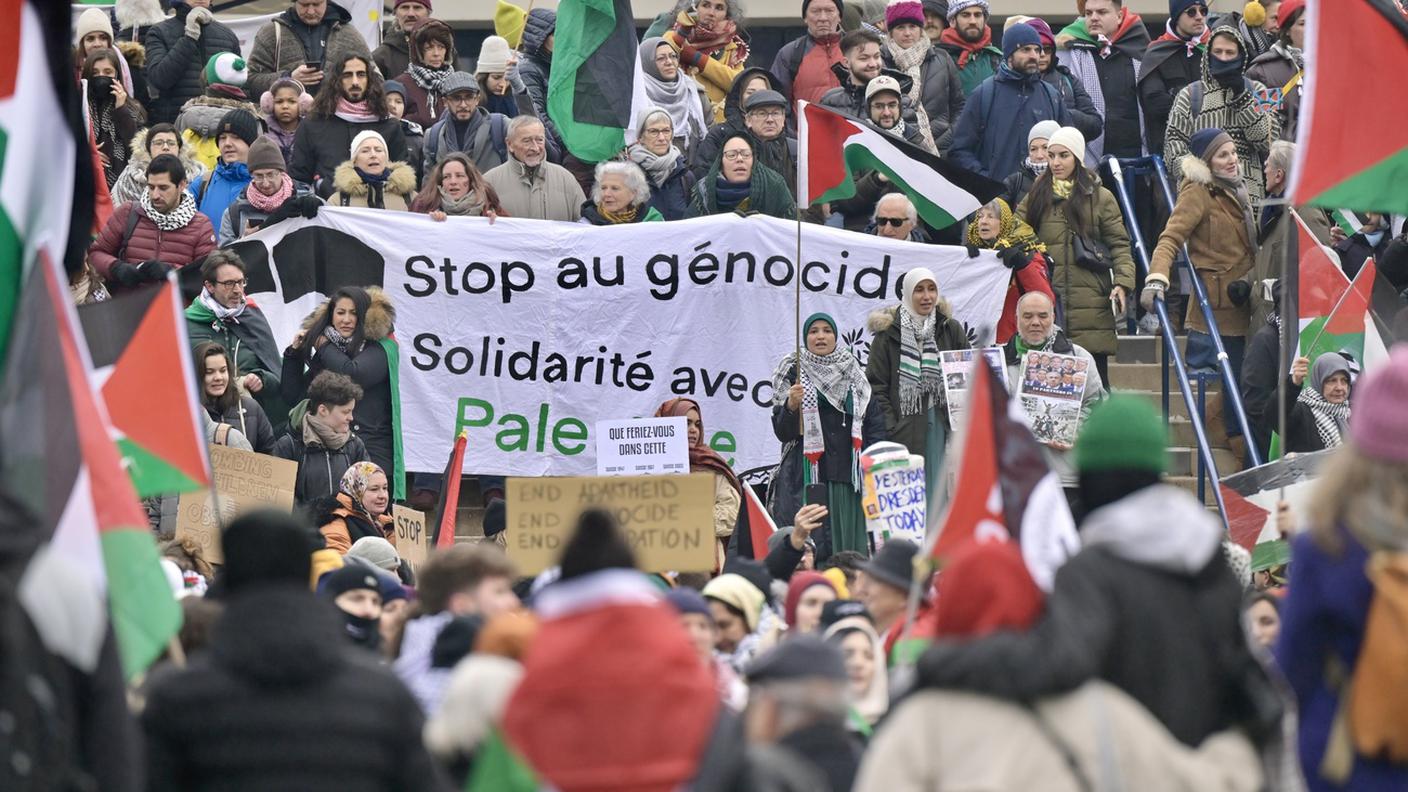manifestazione pro palestina basilea