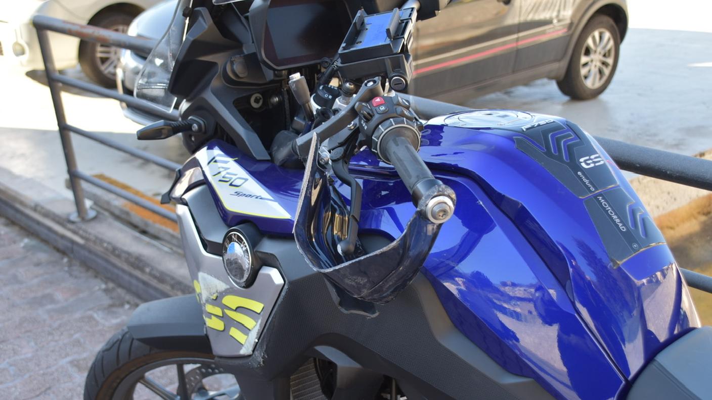 La motocicletta dopo l'indicende