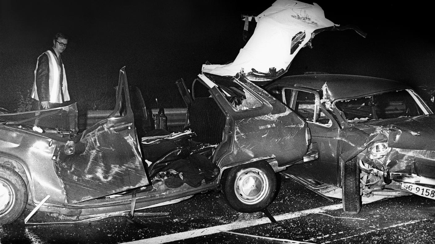 Un incidente autostradale a Rapperswil nel 1972 con esito letale
