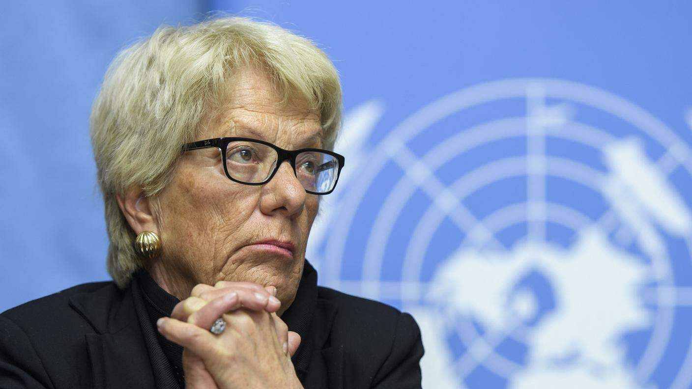 Carla Del Ponte, membro dimissionario della Commissione Indipendente d'inchiesta sulla Siria