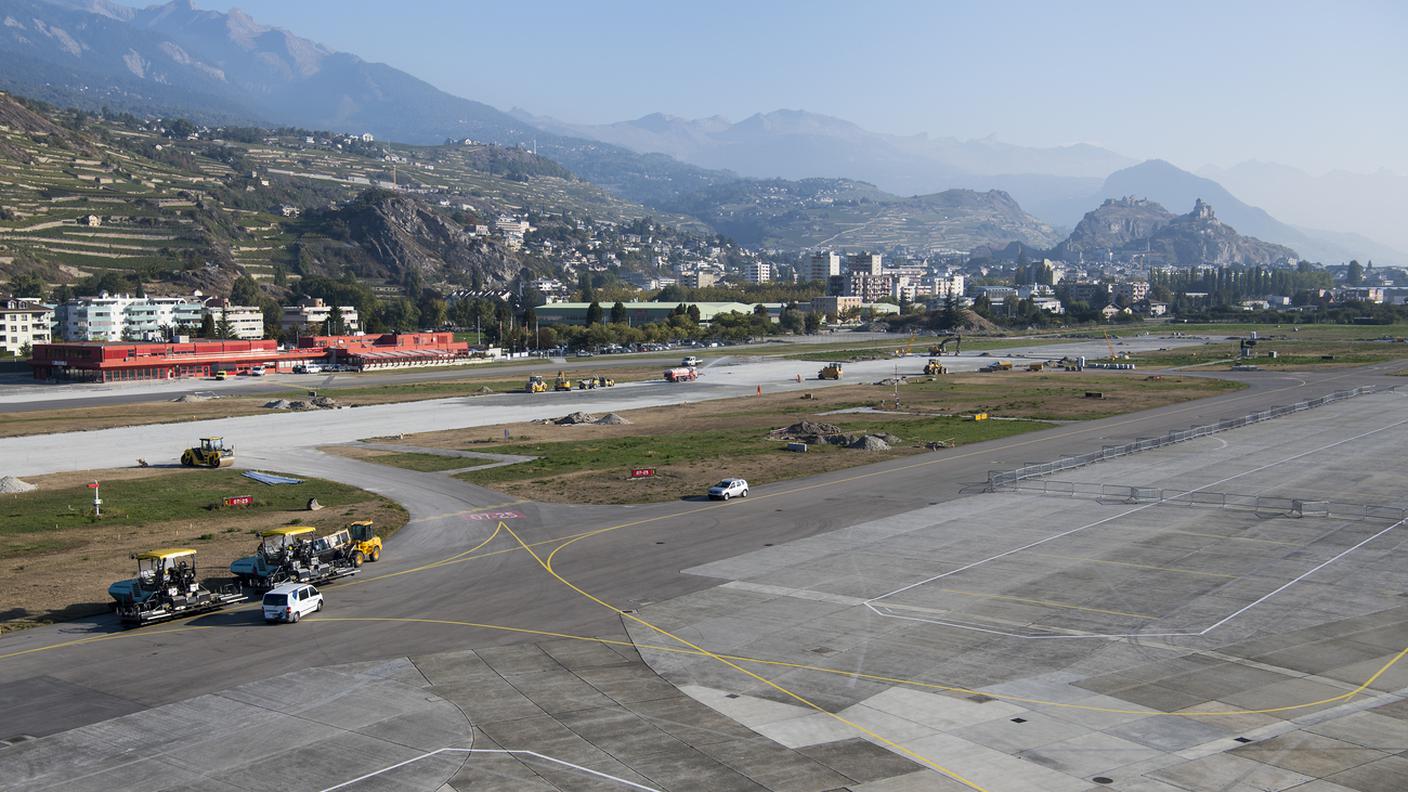 Lo scalo di Sion da dove è partito l'aereo caduto sul Sanetsch