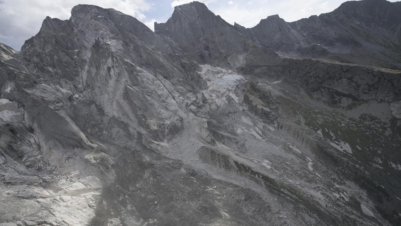 Il Cengalo, da dove si è staccata la frana che ha originato le colate verso Bondo a fine agosto