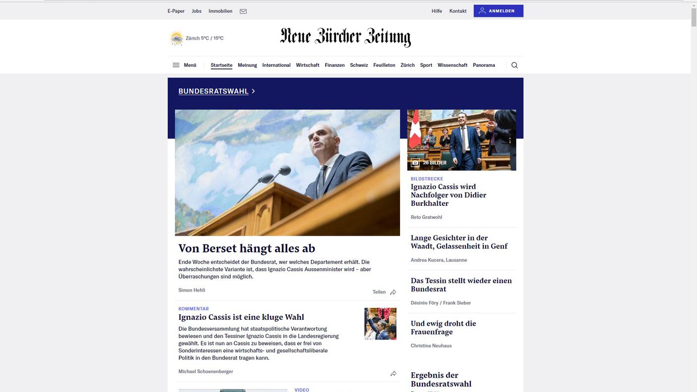 Neue Zürcher Zeitung