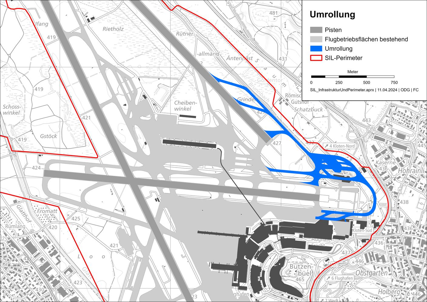 nuove vie di rullaggio per l'aeroporto di Zurigo