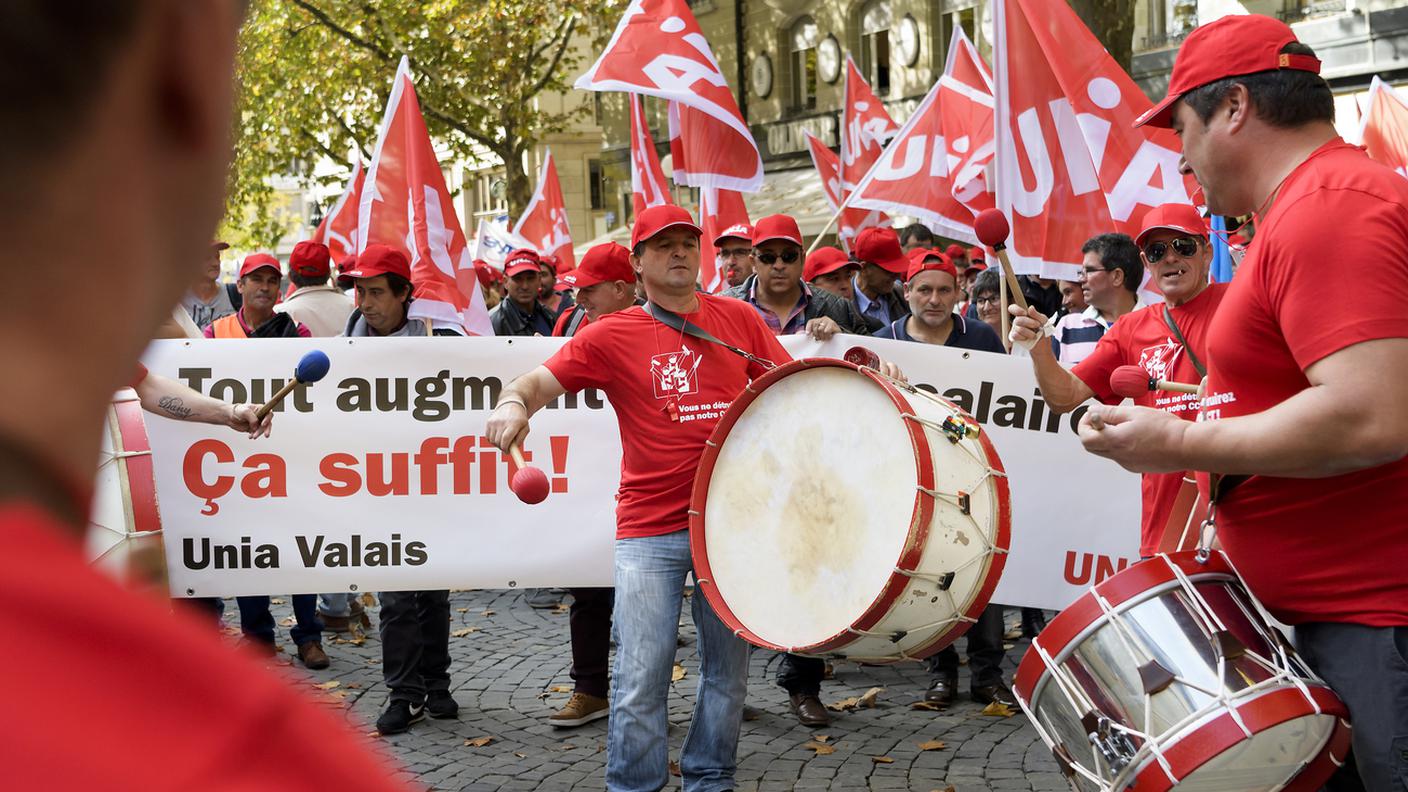 Manifestazione degli operai a Losanna