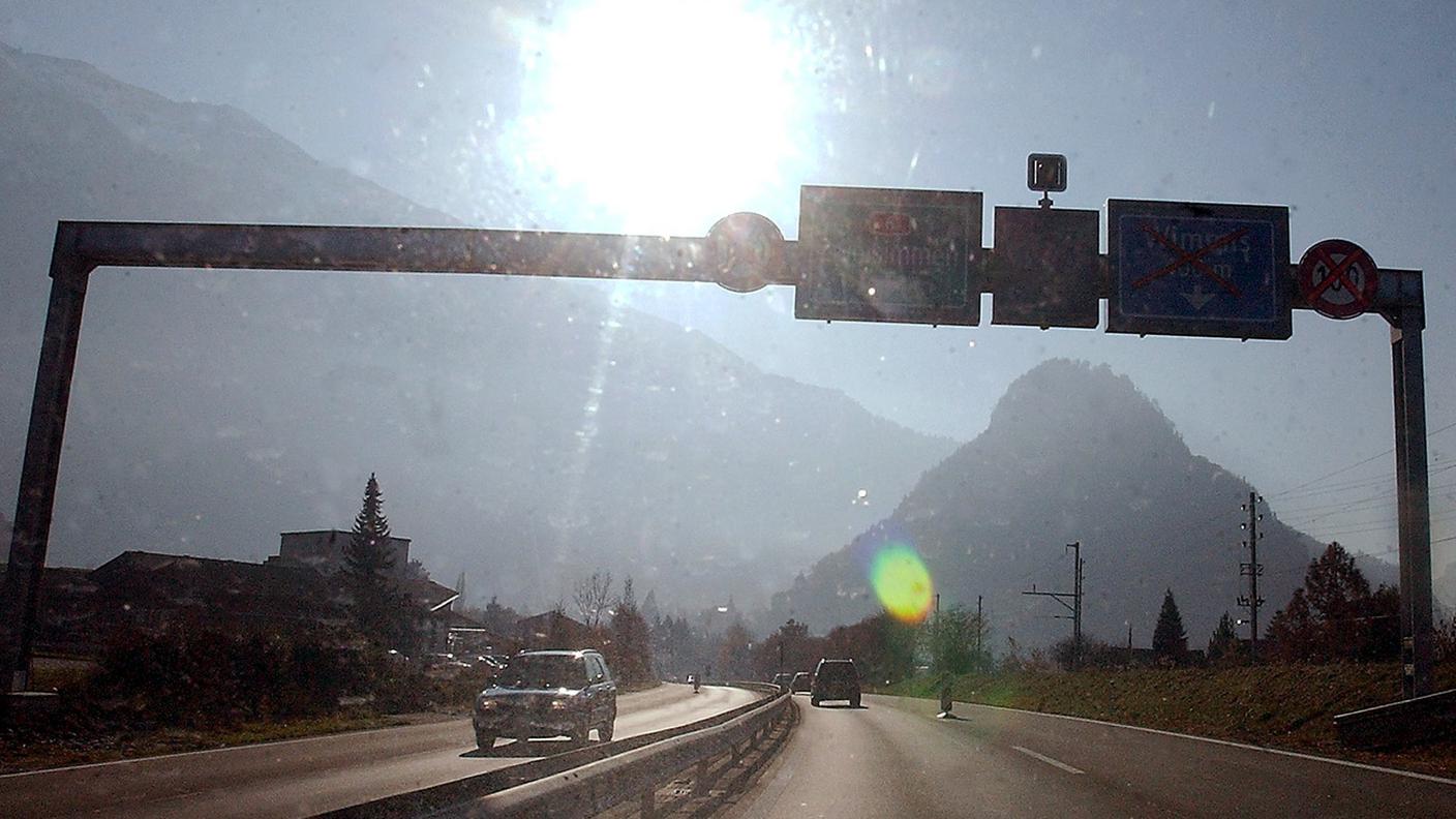 Il tratto dell'autostrada A6 in territorio di Wimmis