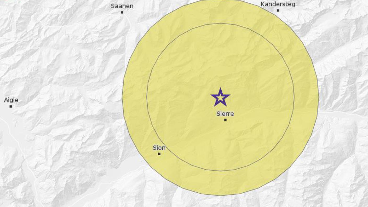 La mappa della zona colpita dal sisma