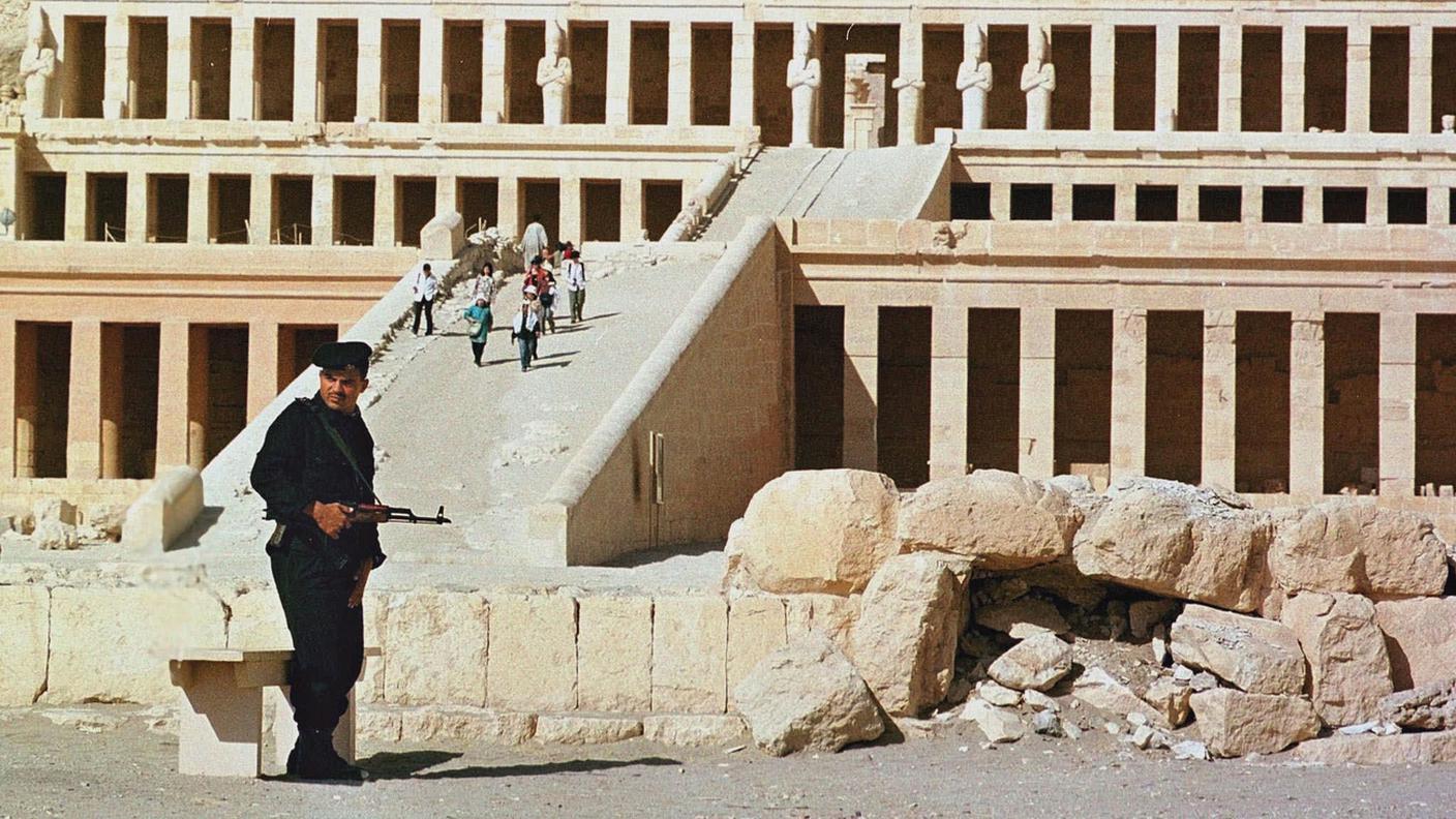 Il luogo del massacro a Luxor, in Egitto