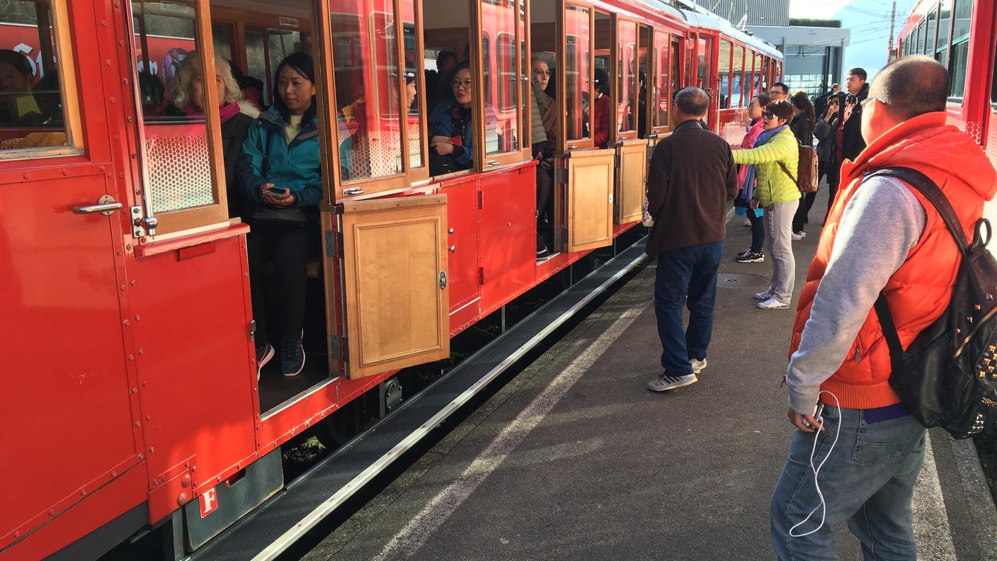 Turisti in arrivo dalla Cina sui treni della Rigi-Bahnen