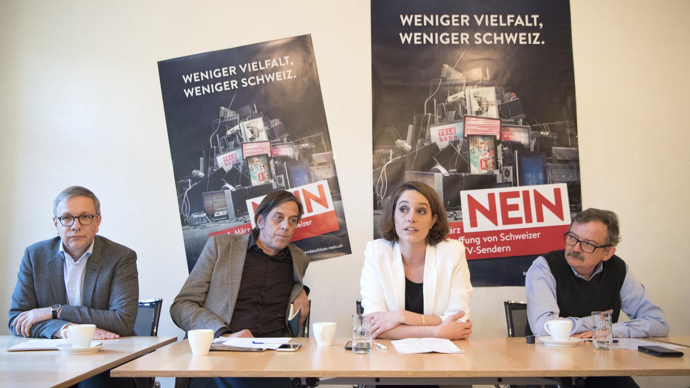 Un momento della conferenza stampa di stamani a Berna