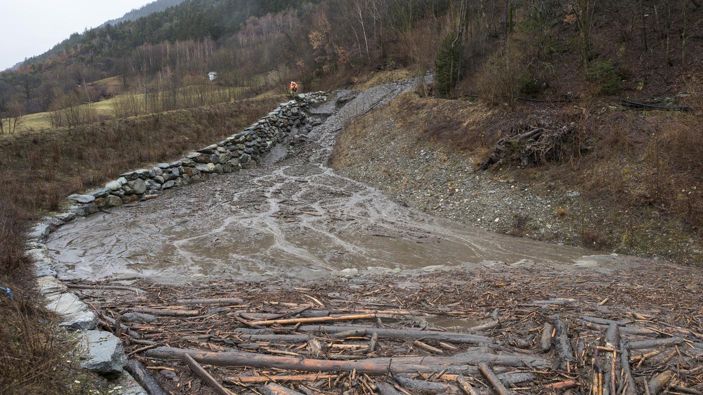 La colata di fango scesa nella zona di Visp