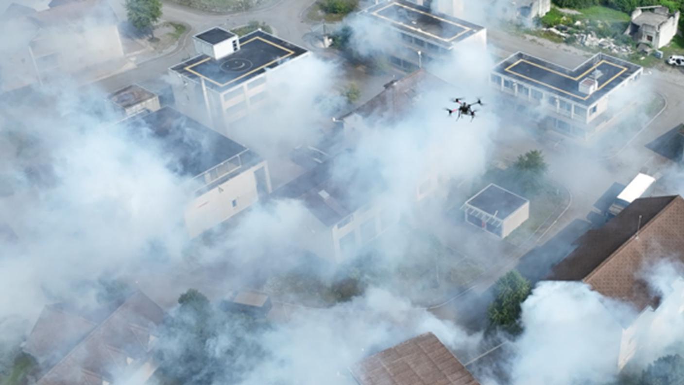 ricognizione con drone equipaggiatoi con radar SAR