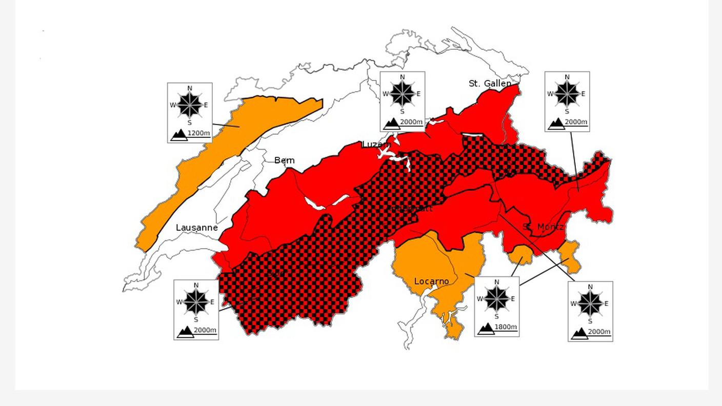 Il pericolo valanghe di grado 5 dal Vallese ai Grigioni