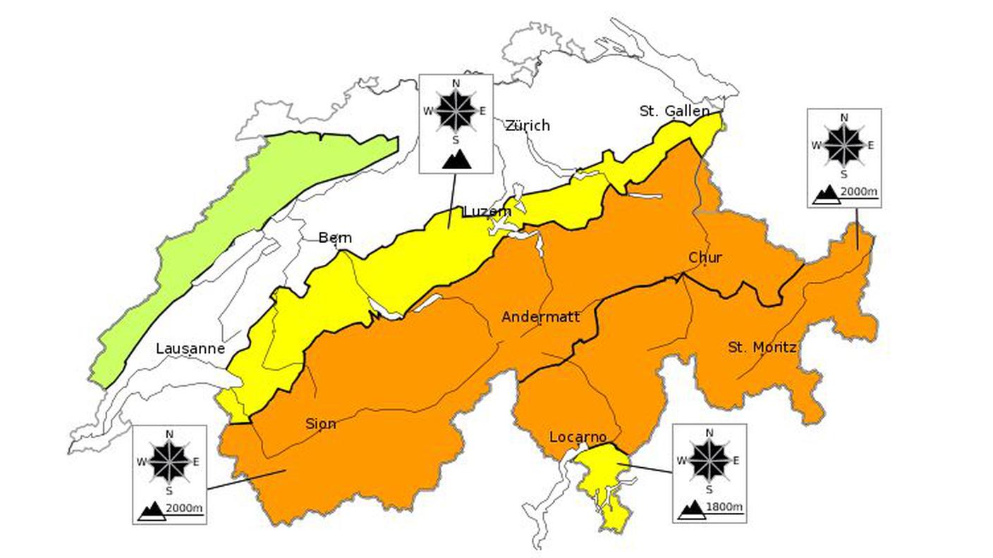 Il bollettino valanghe per la giornata di mercoledì