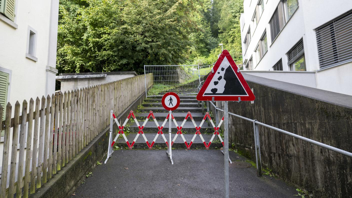 rischio frana a Lucerna