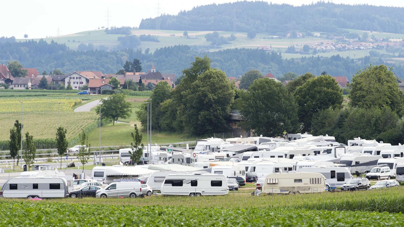 Un campo nomadi nel canton Berna