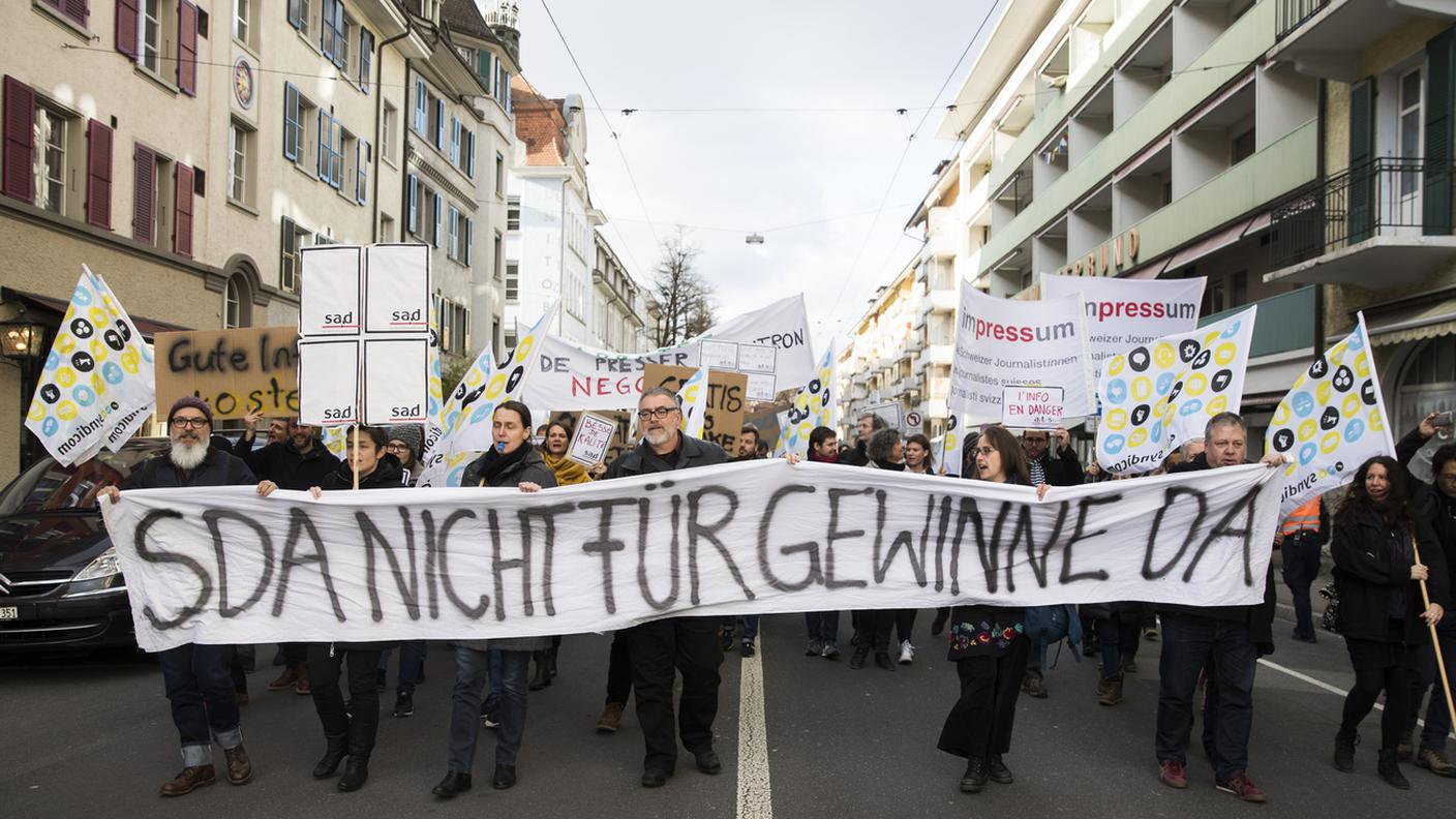 "L'ATS non deve servire a fare utili", si leggeva su uno striscione della manifestazione del 2 febbraio