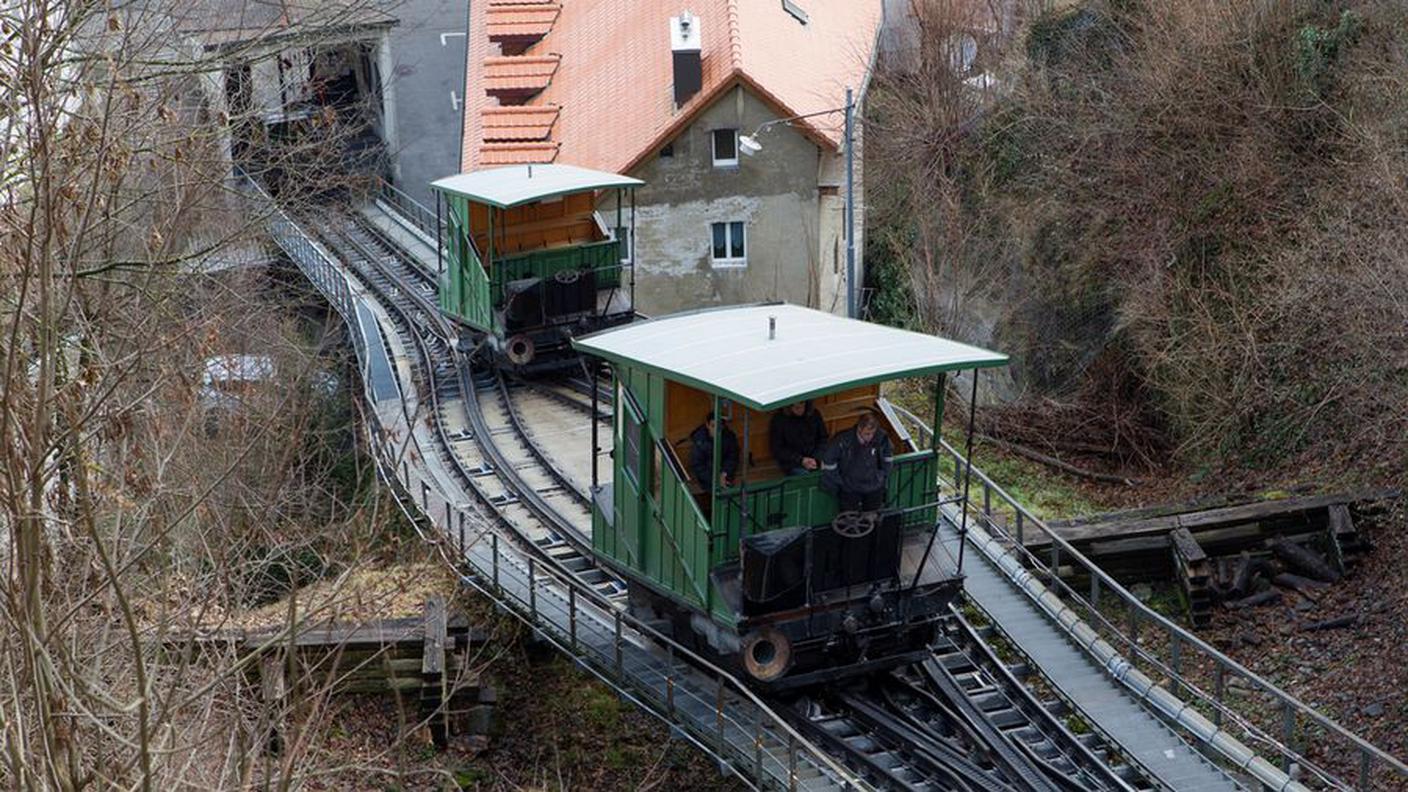 L'impianto, risalente al 1899, non funziona a motore ma grazie ad un sistema a contrappeso