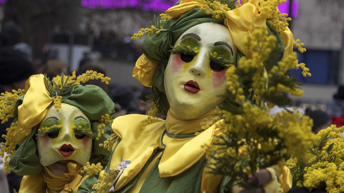 Le mimose sono state protagoniste anche al carnevale di Basilea