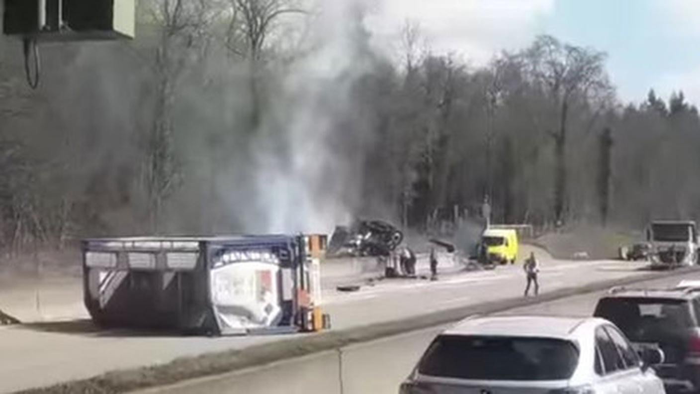 Un'immagine dell'incidente