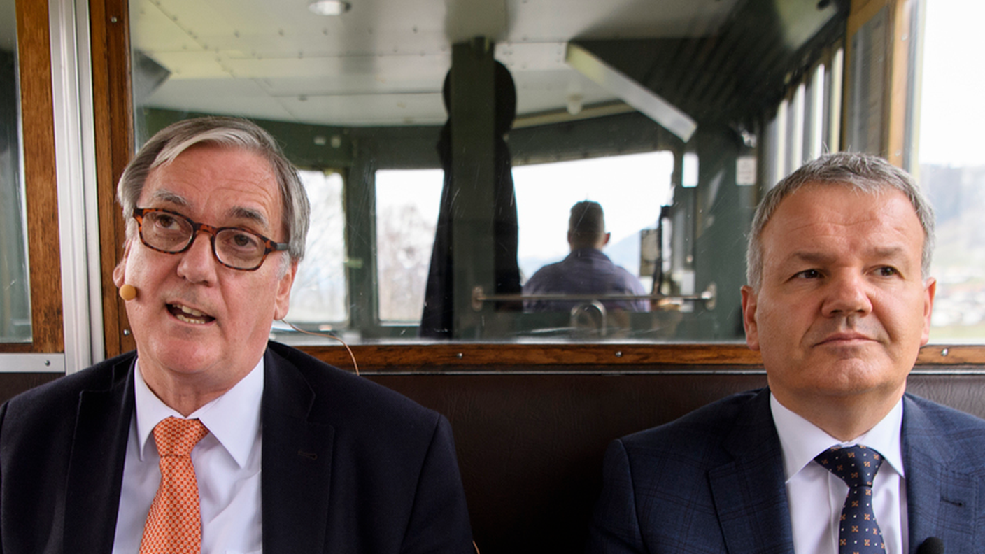Il presidente Gabriele Gendotti e il direttore Felix Weber in un'immagine scattata mercoledì a Spiez