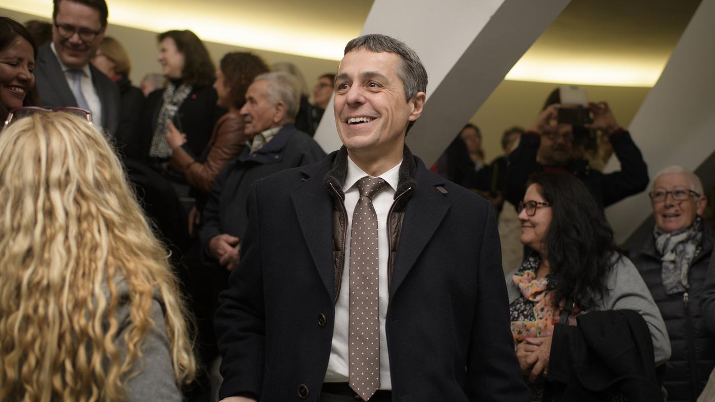 Il Consigliere federale ticinese in un'immagine scattata mercoledì a San Gallo