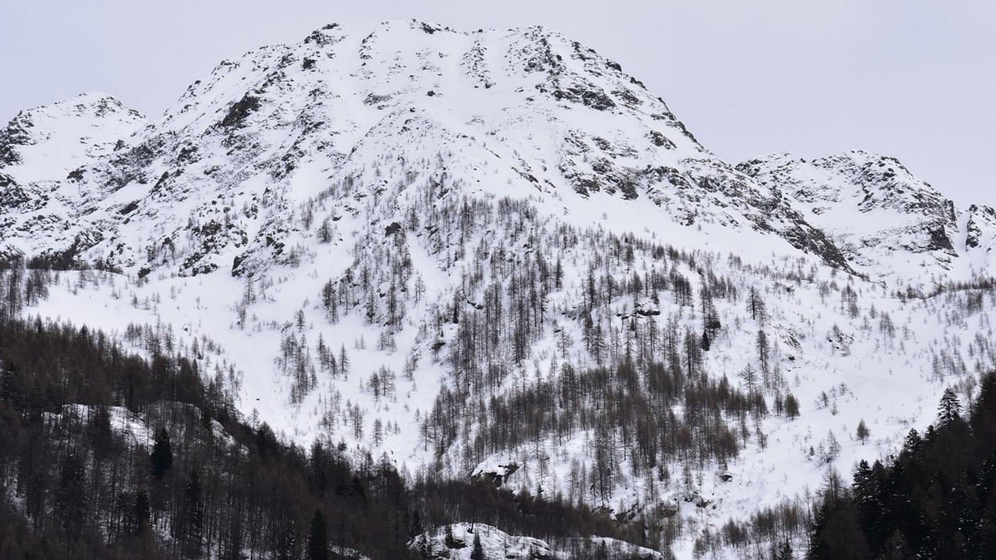 Il luogo della valanga in Lavizzara