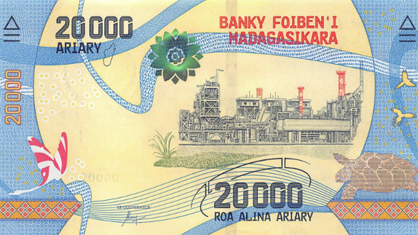 Banconota da 20'000 ariary del Madagascar
