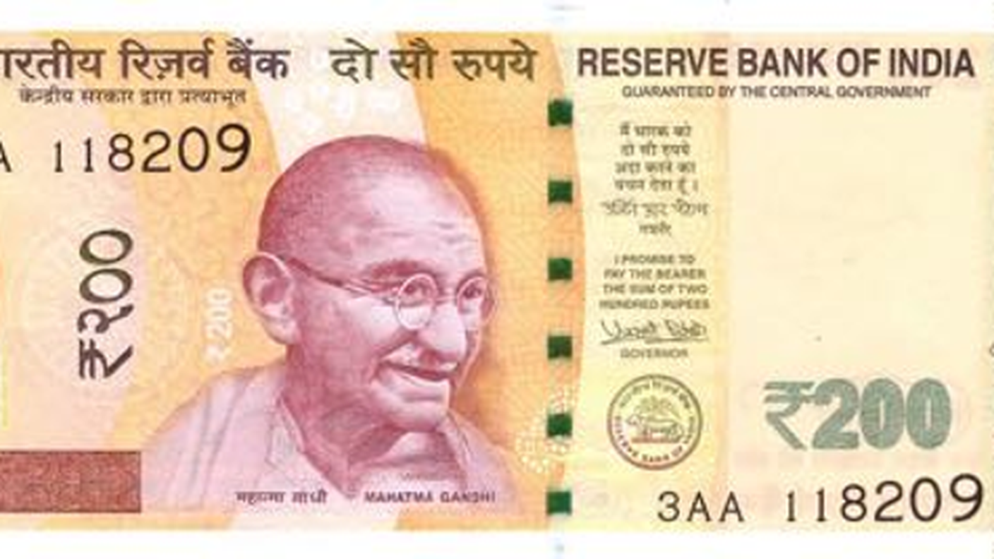 Banconota da 200 rupie indiana