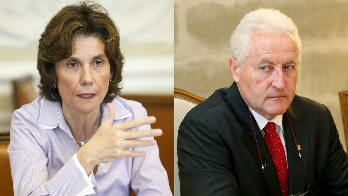 In difficoltà nei sondaggi: i ministri uscenti Anne Emery-Torracinta (PS) e Luc Barthassat (PPD)
