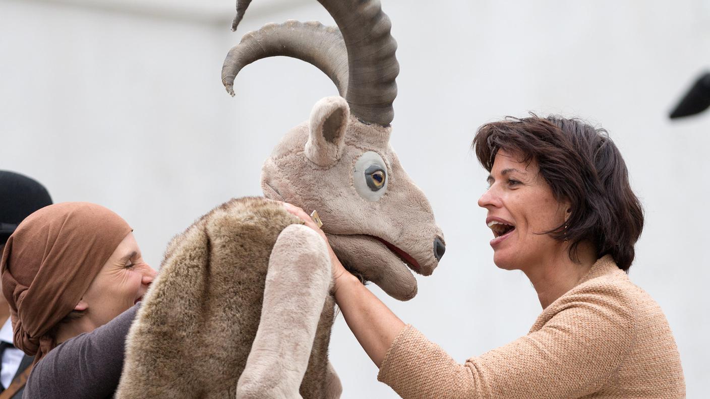 Faccia a faccia con uno stambecco per i 100 anni del Parco nazionale svizzero a Zernez (2014)