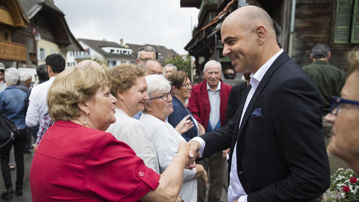 Il presidente della Confederazione Alain Berset a Val-de-Charmey