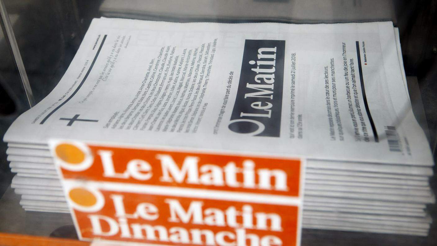 Le copie dell'ultima edizione di Le Matin