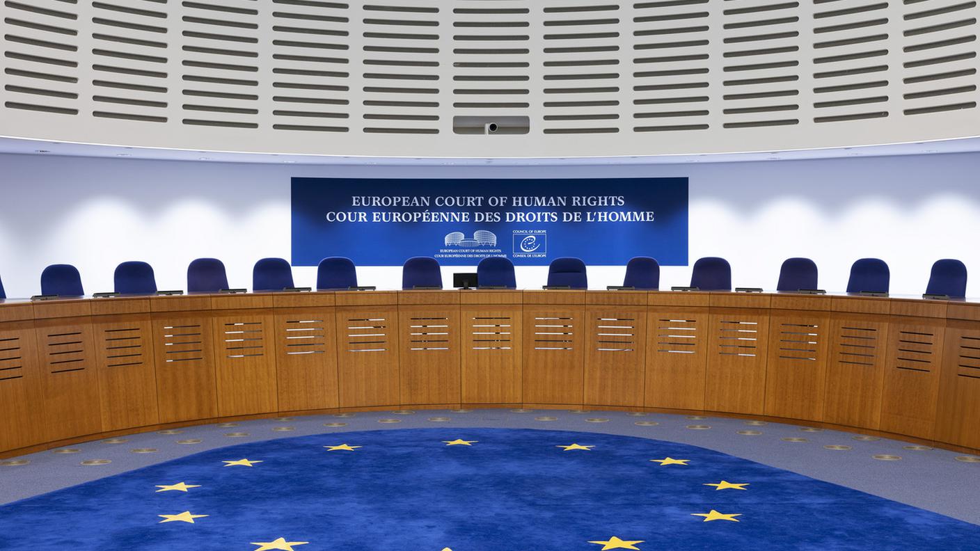 L'aula della grande camera della Corte europea dei diritti umani, a Strasburgo
