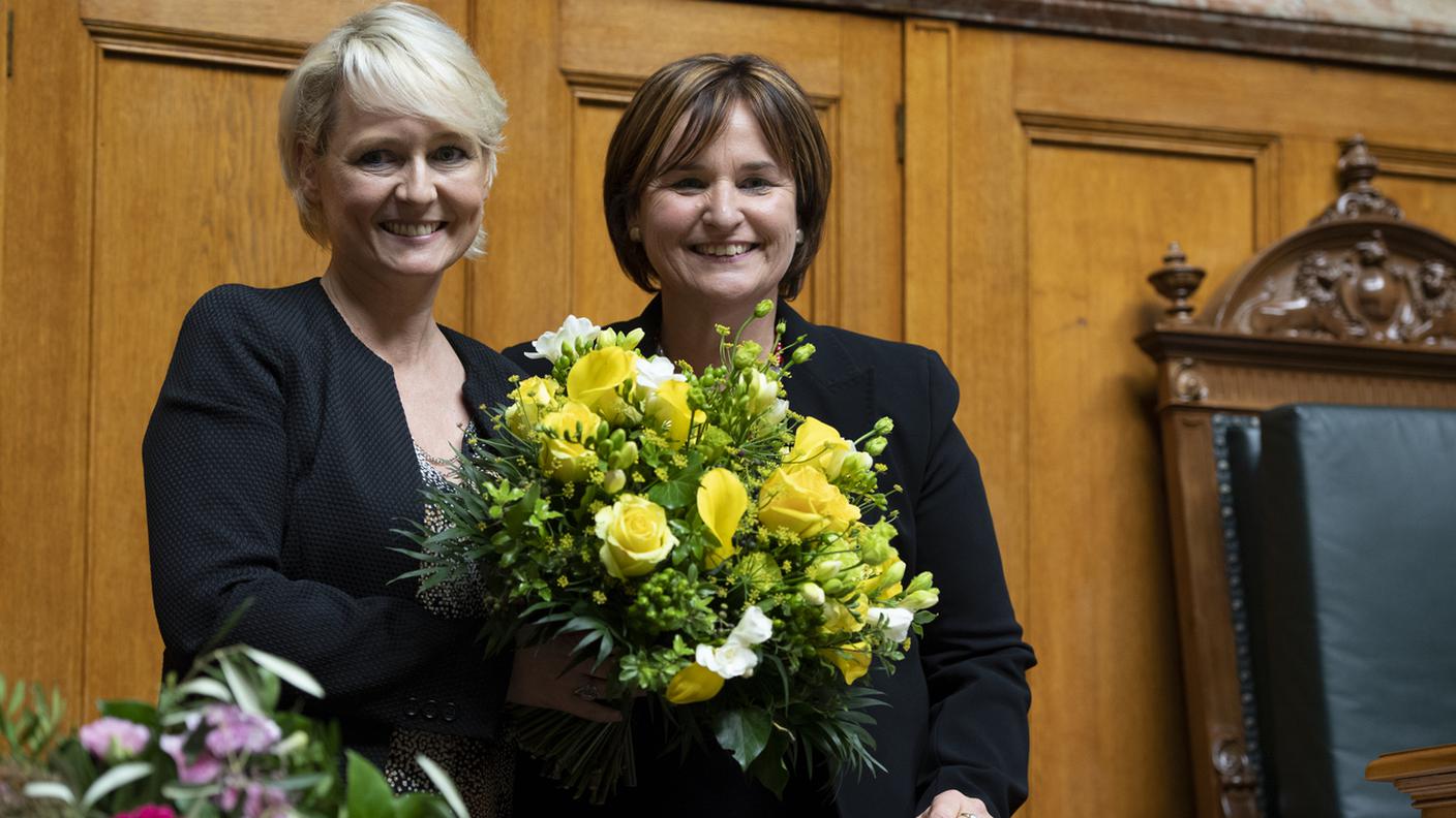 Marina Carobbio con Isabelle Moret, che sarà prima vicepresidente