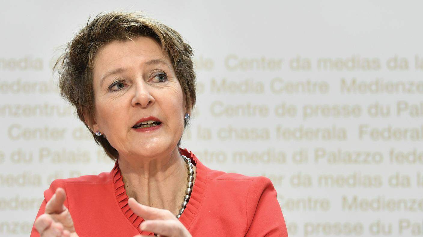 La ministra, in conferenza stampa a Berna, ha commentato l'esito della votazione