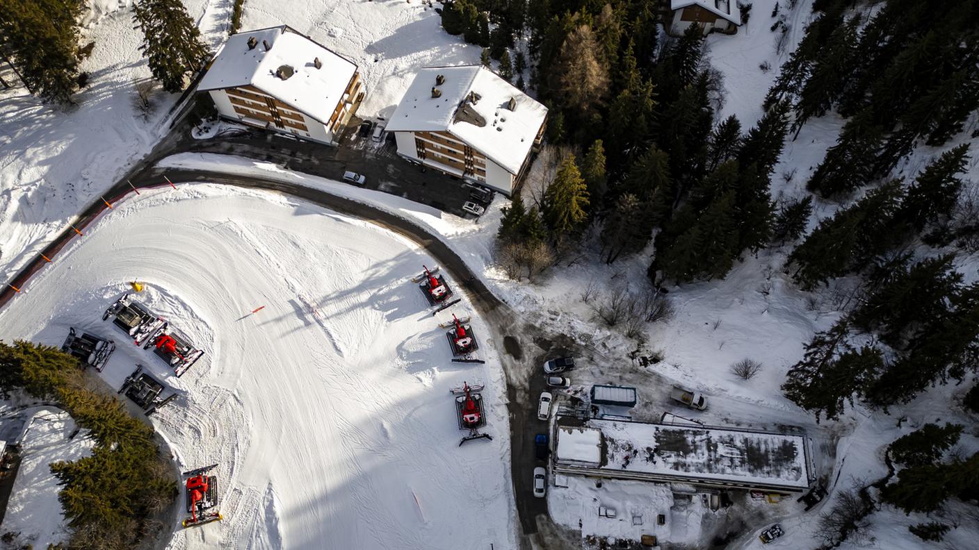 La zona della  pista di Crans-Montana dove sono previsti lavori