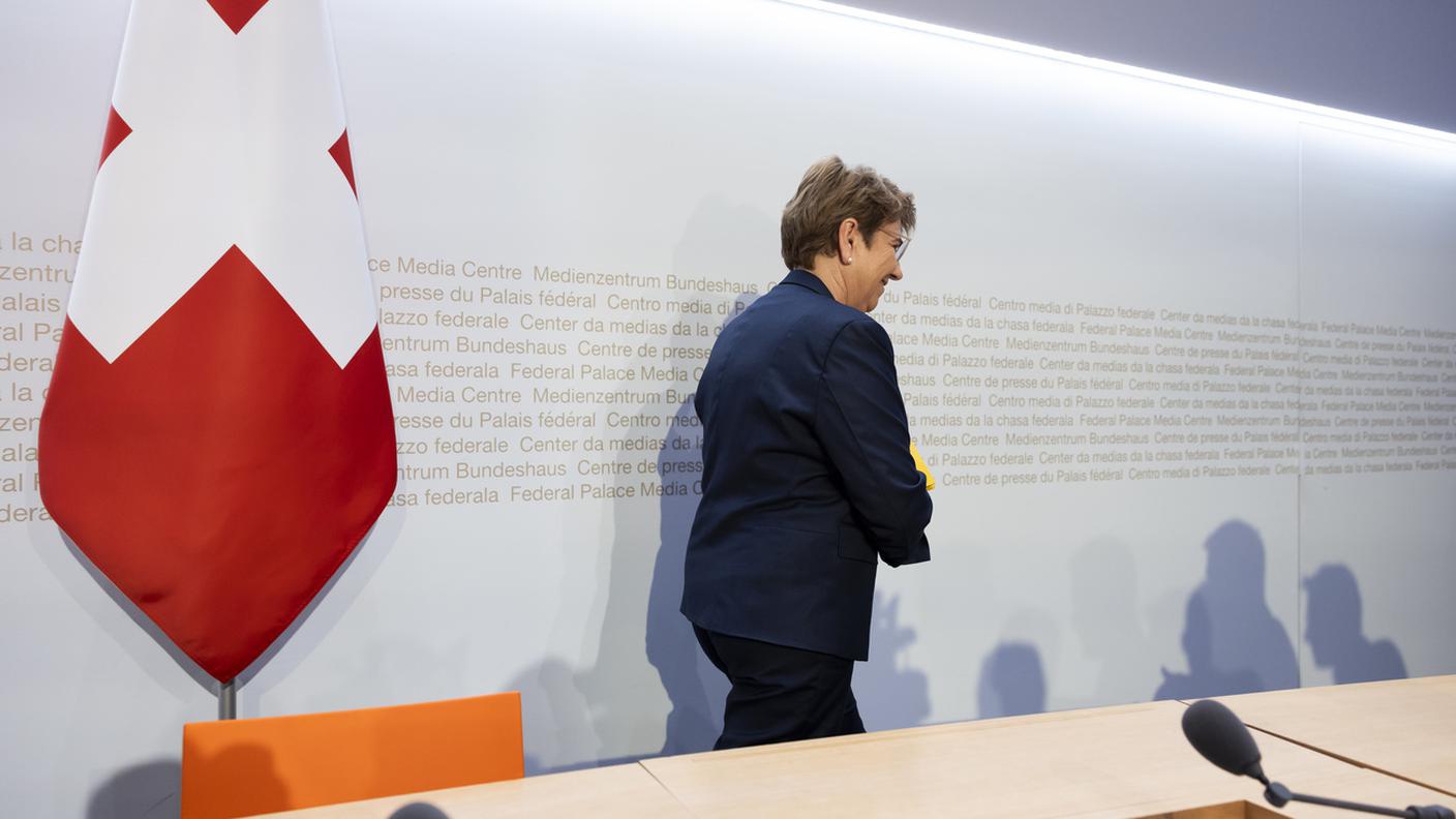 Le uscite anticipate da Palazzo Federale, qui Viola Amherd, non sono una rarità.jpg