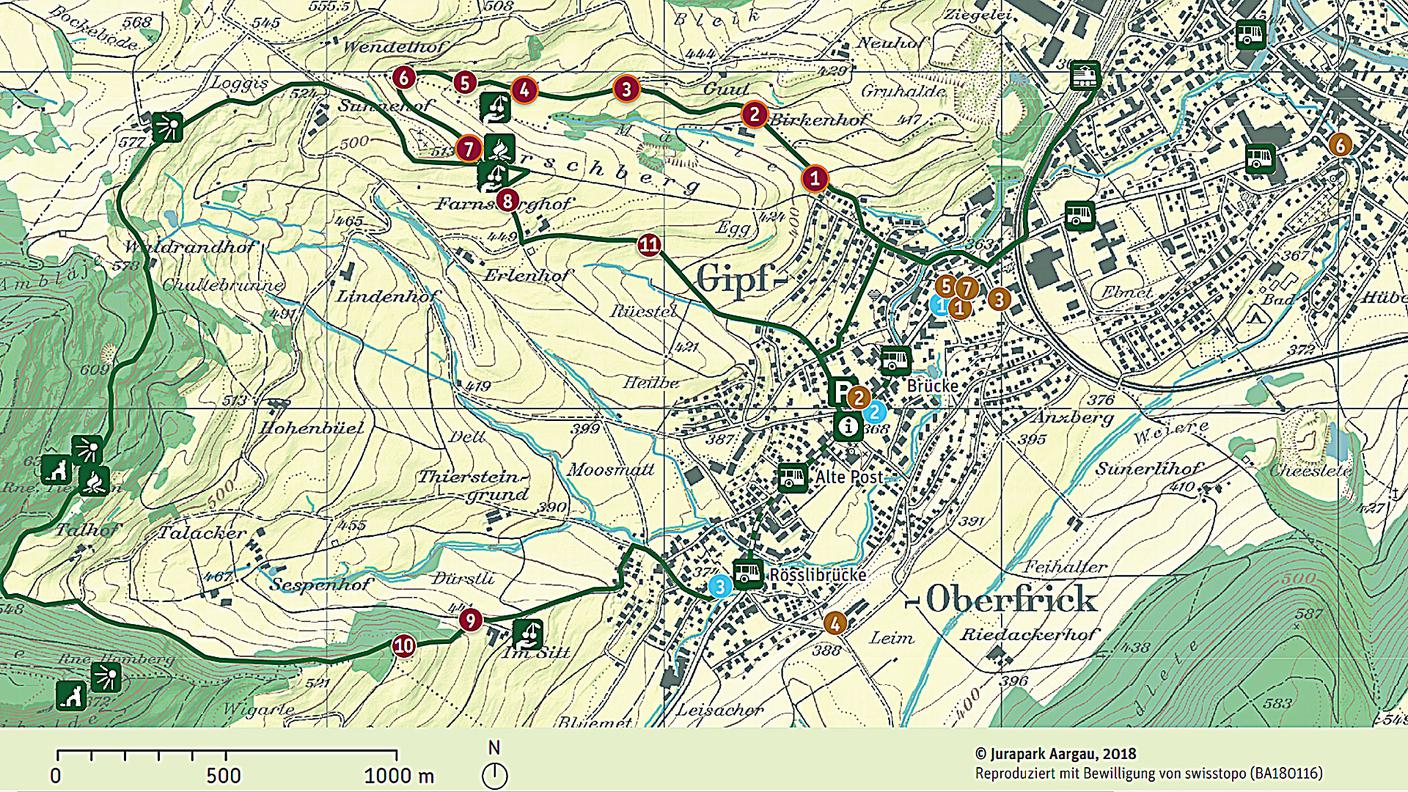 La mappa del tracciato dedicato ai ciliegi