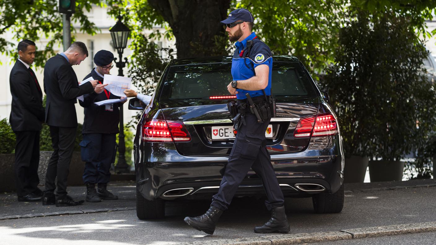 Imponente apparato di sicurezza