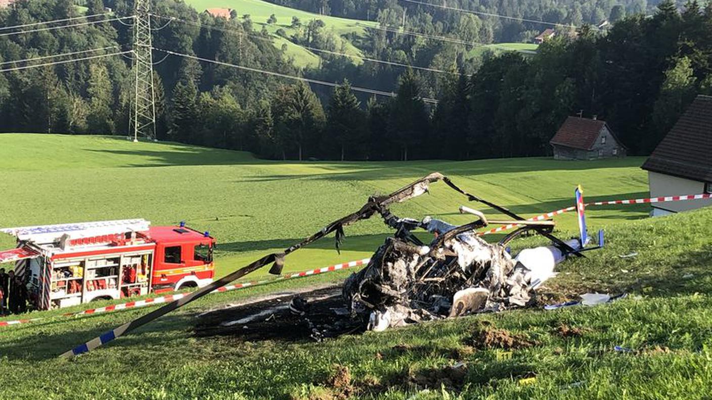 Un'immagine scattata sul luogo dell'incidente