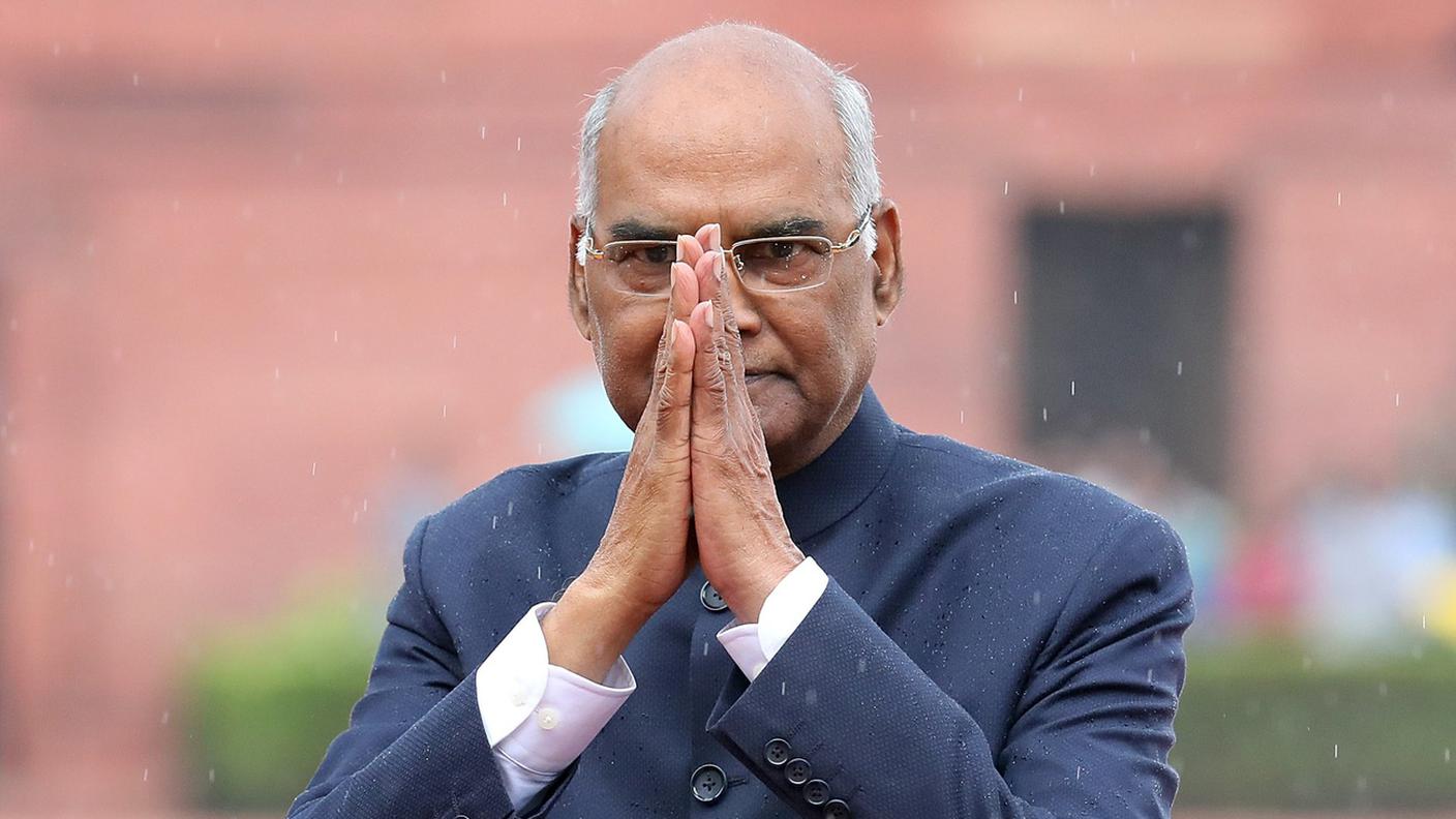 Il presidente indiano Ram Nath Kovind, avvocato 74 enne, è in carica dal luglio di due anni fa.