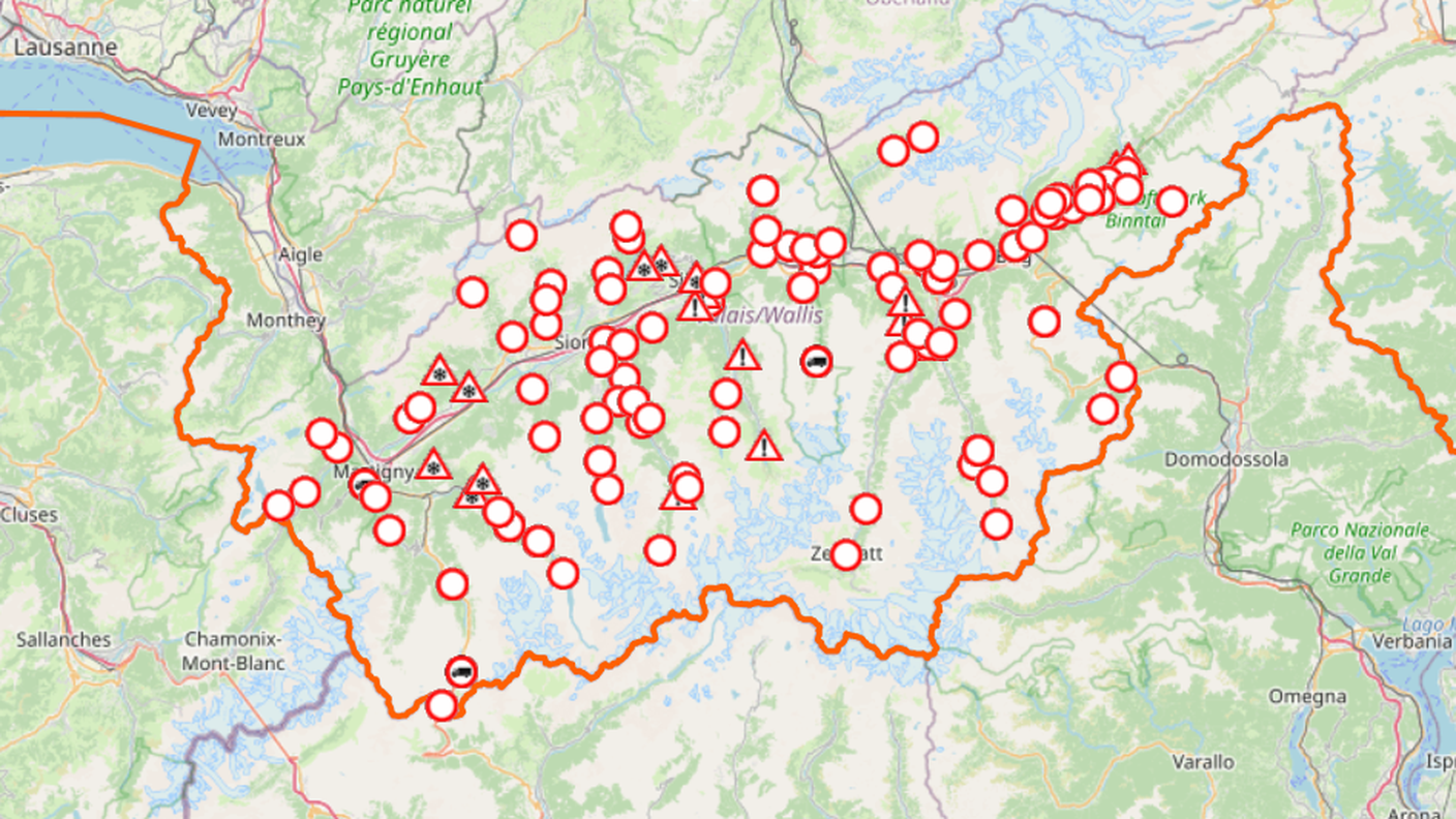 Situazione viaria in Vallese