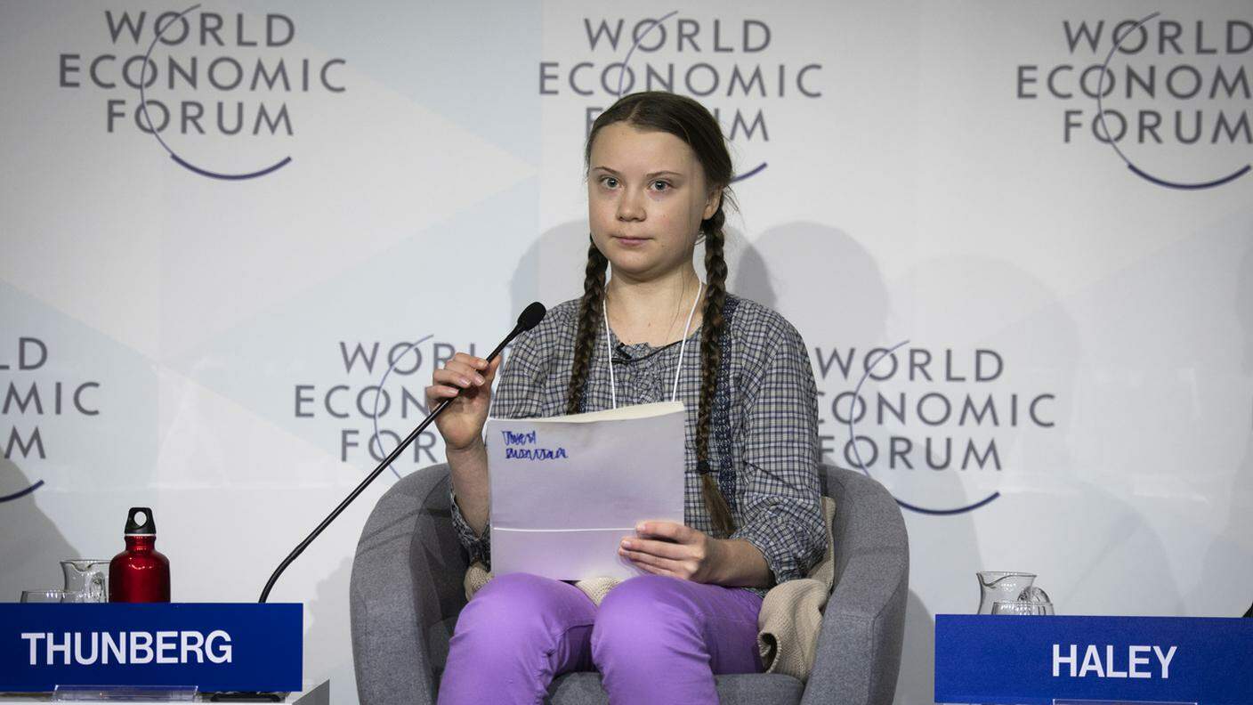 Anche quest'anno sarà presente al WEF la giovane attivista ambientalista Greta Thunberg 