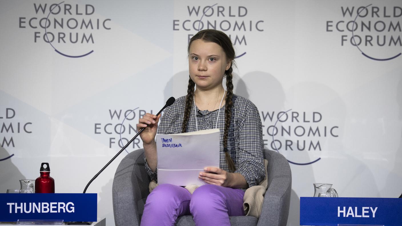 Anche quest'anno sarà presente al WEF la giovane attivista ambientalista Greta Thunberg 