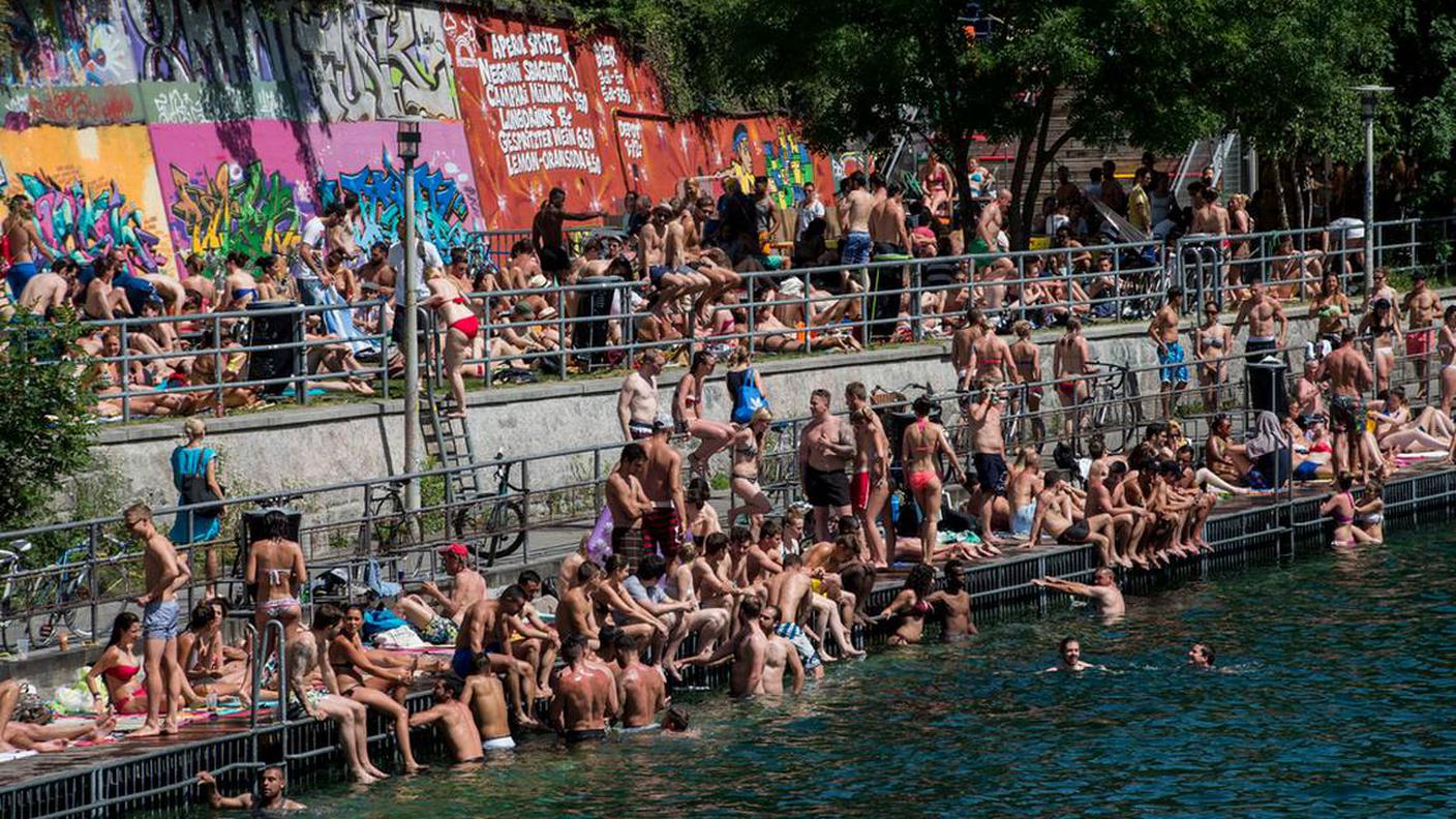 Il Letten, oggi: un luogo tranquillo e tradizionale meta, nei mesi estivi, per i bagnanti nella Limmat
